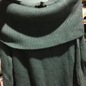 Express green cowl neck sweater